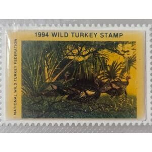 Nice 1994 NWTF-19 National Wild Turkey Federation Stamp New Vintage